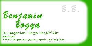 benjamin bogya business card